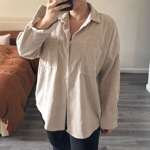 Zara Cream Textured Top